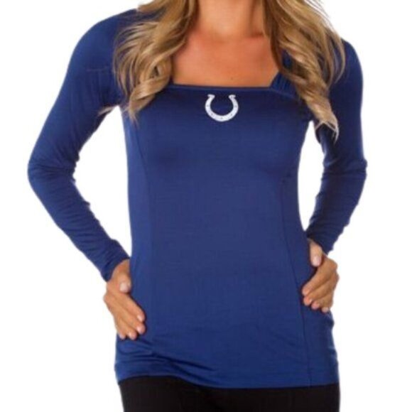All Sport Couture Tops - NWT Women's NFL Indianapolis COLTS Long Sleeve Fitted Top‎ Shirt - XS